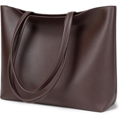 Meegirl Damen Henkeltasche Shopper Bag aus PU Leder für Arbeit, Schule, Einkauf