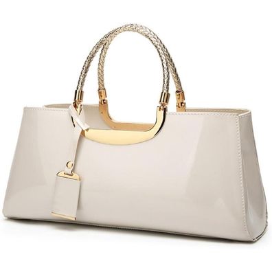 Coolives Damen Handtasche aus PU-Lackleder, Henkeltasche, Abendtasche