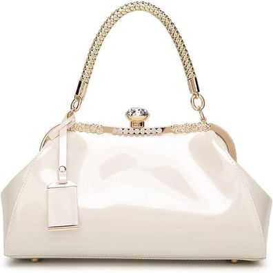 Coolives Damen Handtasche aus PU-Lackleder, Henkeltasche/Schultertasche/Umhänget