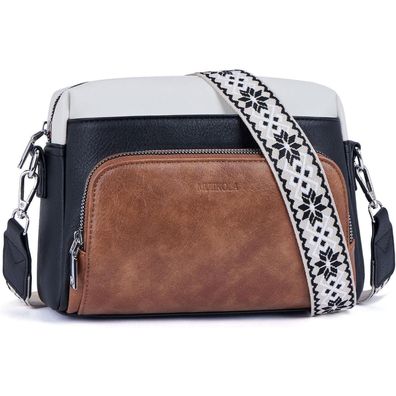 Muiikola Umhängetasche Damen, Crossbody Bag Klein aus PU Leder mit
