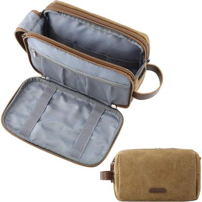 Bagsmart Kulturtasche für Herren, Großer Reise Kulturbeutel mit Doppelter