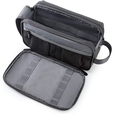 Bagsmart Kulturtasche für Herren, Großer Stauraum, Doppelter Reißverschluss