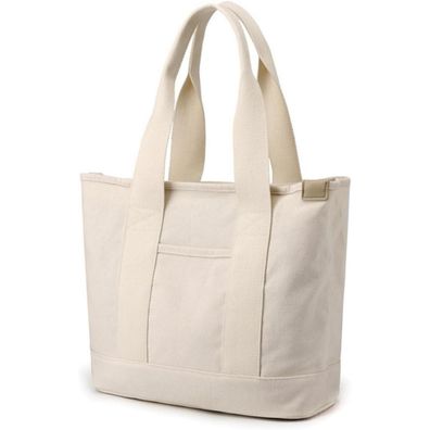 Aucuu Canvas Umhängetasche Damen - Shopper mit Reißverschluss für Alltag