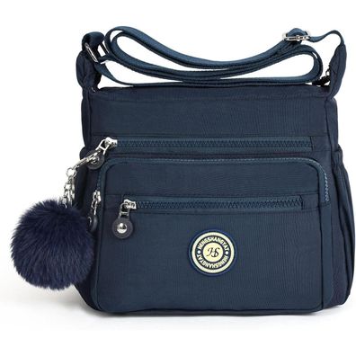 Aucuu Nylon Umhängetasche Damen, Schultertasche mit Multi Pocket und großer