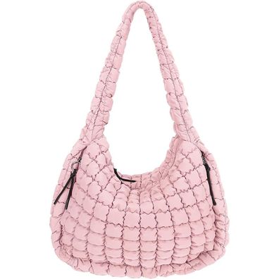 GSenhui Gesteppte Puffer Tasche Groß, Baumwolle Quilted Bag Hobo Bag Einfarbig