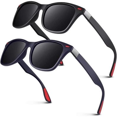 LINVO Sonnenbrille Herren Damen Polarisiert TR90 Superleicht Retro Eckig