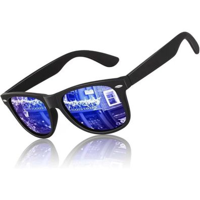 LINVO Sonnenbrille Herren Damen Polarisiert Retro Rechteckig Vintage Unisex
