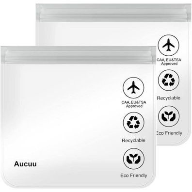Aucuu 1L Flugzeug Flüssigkeiten Beutel, 20x20cm Transparente Reise