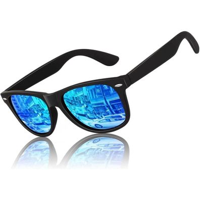 LINVO Sonnenbrille Herren Damen Polarisierte Retro Rechteckig Vintage Unisex