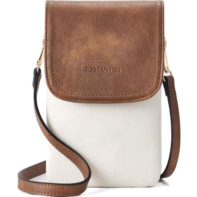 Bostanten Damen Handytasche zum Umhängen mit Geldbörse, Designer Lederoptik
