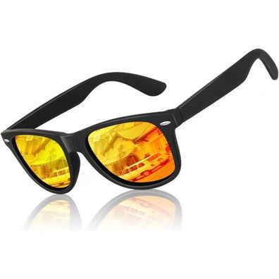 LINVO Sonnenbrille Herren Damen Polarisierte Retro Rechteckig Vintage Klassisch