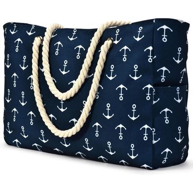 oscaurt Strandtasche Tote Bag Shopper Damen Groß Wasserdicht mit Reißverschluss