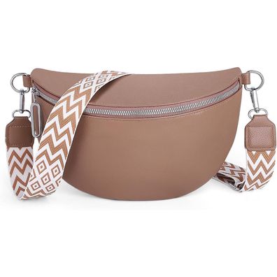 GSenhui Bauchtasche Damen Groß Umhängetasche Crossbody Bag mit breitem Gurt