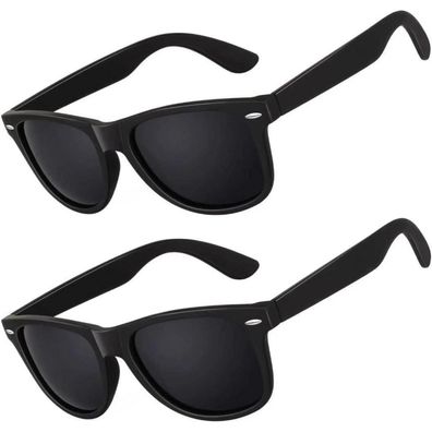 LINVO Polarisierte Retro Sonnenbrille Unisex Rechteckig Vintage Klassisch UV400