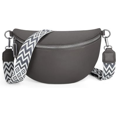 GSenhui Bauchtasche Damen Groß Umhängetasche Crossbody Bag aus veganem Leder