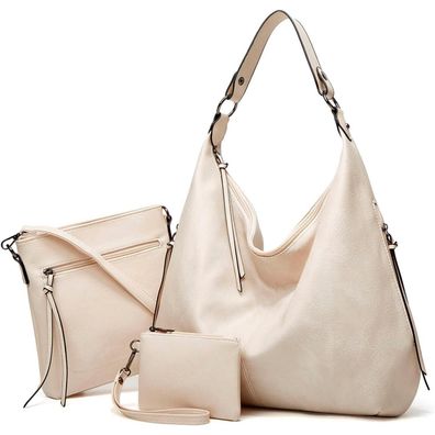 Ashioup Damen Handtasche Hobo Tote Umhängetasche in Lederoptik