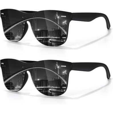 LINVO Sonnenbrille Herren Damen Polarisert Verspiegelt UV400 Schutz Unisex