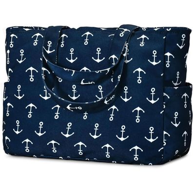 oscaurt XXL Strandtasche für Damen, wasserdicht, faltbar, mit Reißverschluss
