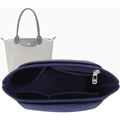 Lckaey Handtaschen Organizer für Le Pliage Groß, Marineblau, Größe L