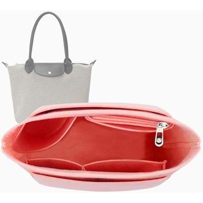 Lckaey Filz Organizer Einsatz für Longchamp Le Pliage Tasche, Rose, Größe M