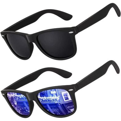 LINVO Sonnenbrille Herren Damen Polarisiert Retro Rechteckig Vintage Klassisch