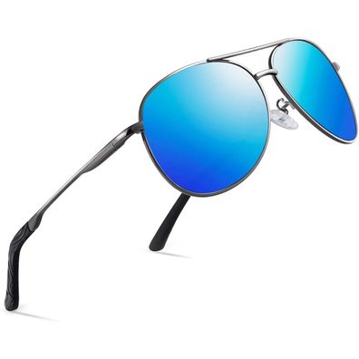 wearPro Unisex Sonnenbrille mit Premium Metallrahmen, polarisiert, UV400