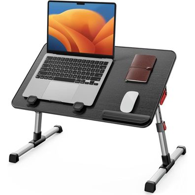 SAIJI höhenverstellbarer Klapp-Betttisch für Laptops bis 17 Zoll, 60x33cm