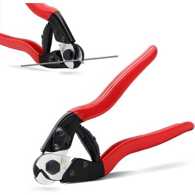 Houseran Drahtseilschneider 19cm, Edelstahl-Kabelschneider für Zäune, Geländer