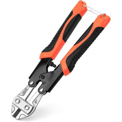 QWORK Bolzenschneider 220 mm Cr-V Klein mit rutschfestem Griff für Kabel