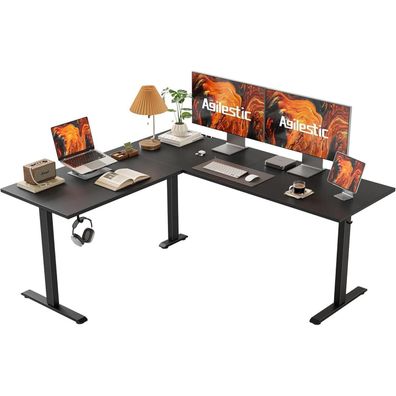 Agilestic L-förmiger höhenverstellbarer Schreibtisch 150x125 cm, ergonomischer