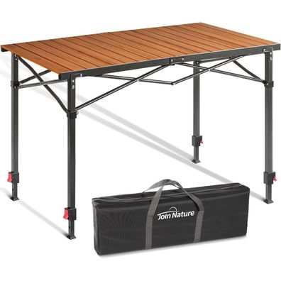 Join Nature Campingtisch Klappbar, Höhenverstellbar (76-92,5 cm), 120x70cm, bis