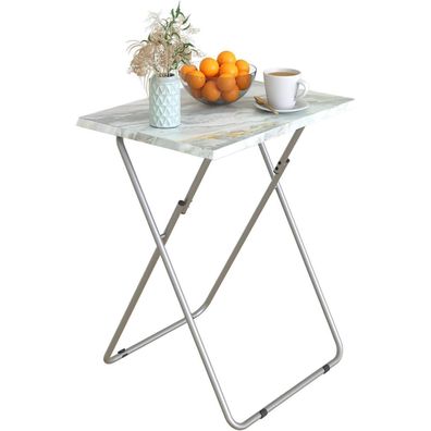 Huhote Kleiner Klapptisch, Faltbarer Snacktisch, TV-Tablett, Balkon