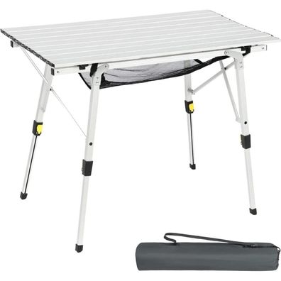 Portal Campingtisch faltbar, höhenverstellbar, Aluminium, 90 x 53cm, leicht