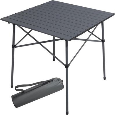 Portal Campingtisch klappbar, Aluminium Tischplatte, belastbar 80kg, mit
