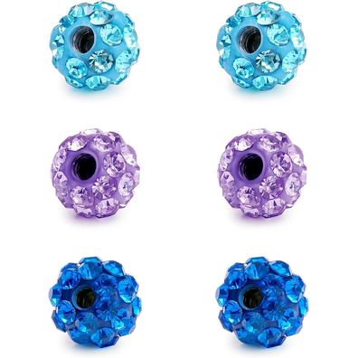Rajnard Piercing Ersatzkugel Chirurgenstahl 1,6mm Gewinde, 8mm Kugel, Glitzer