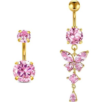 Rajnard Bauchnabelpiercing Schmetterling Bananabells Chirurgenstahl 6mm-14mm