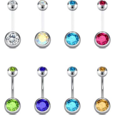 Rajnard Bauchnabelpiercing Chirurgenstahl & Schwangerschaft Piercing Banane 14G