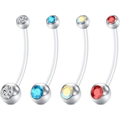 Rajnard Bauchnabelpiercing Chirurgenstahl & Schwangerschaft Piercing, 14G