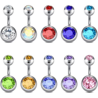 Rajnard Bauchnabelpiercing Chirurgenstahl & Schwangerschaft Piercing, 14G