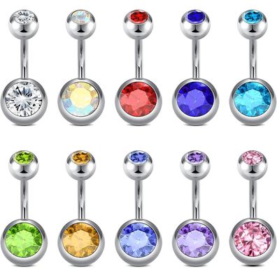 Rajnard Bauchnabelpiercing Chirurgenstahl & Schwangerschaft Piercing, 14G