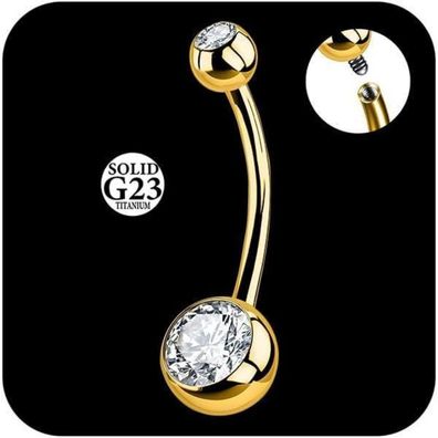 AceFun Bauchnabelpiercing aus Titan, 14G, 6-16mm Länge, für Damen, 1 Stück