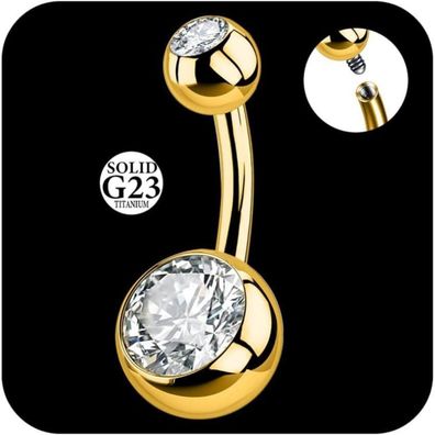 AceFun Bauchnabelpiercing Silber Titan 6mm 8mm 10mm 12mm 14mm 14G