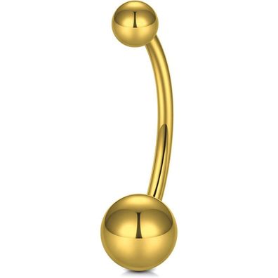 AceFun Bauchnabelpiercing aus Titan G23, 16mm Stablänge, Gold