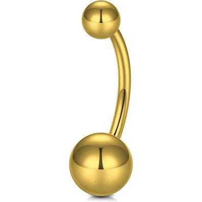 AceFun Bauchnabel Piercing Stab aus massivem Titan G23, 12mm, Gold