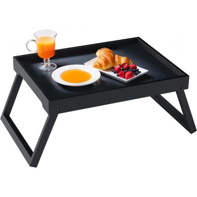 RRX Betttablett aus Bambus mit klappbaren Beinen - Perfekt für Frühstück