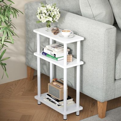 Apicizon Schmaler Beistelltisch 3-stufig, Holz, 40x18x61.5CM, Nachttisch mit