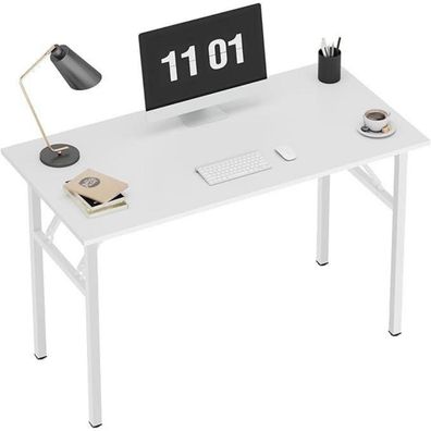 AuraCraft Klapptisch Schreibtisch Computertisch PC Tisch Holz Officetisch Weiß