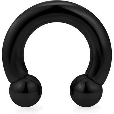 Briana Williams Hufeisen Circular Barbell Ring CBR 316L Chirurgenstahl Schwarz
