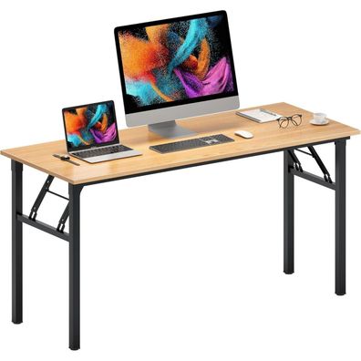 AuraCraft Klapptisch Schreibtisch Computertisch PC Tisch Holz Officetisch