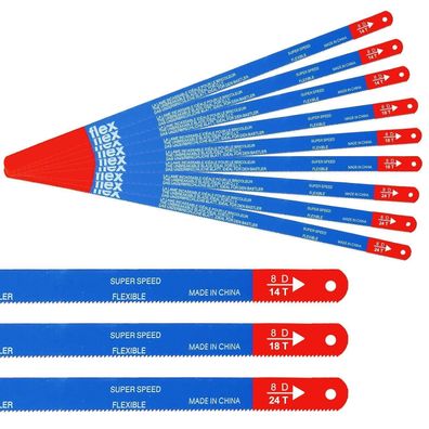 JatilEr 30tlg. Bi-Metall Metallsägeblätter Set 300mm (14, 18, 24 TPI)